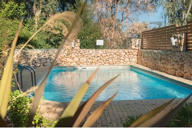 וילה העיגול הפנימי ראש פינה - החצר והבריכה