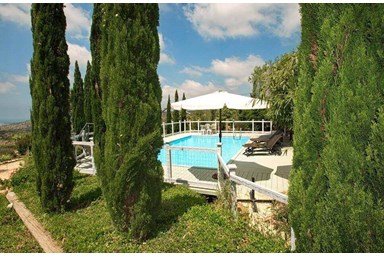 וילה שוויצריה בגליל - החצר והבריכה