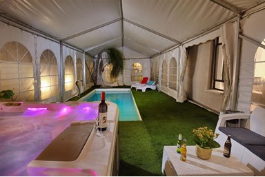 וילה דוד  - החצר והבריכה