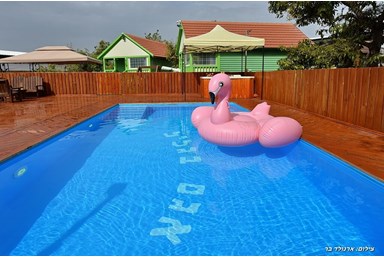 וילה אגם בגליל - החצר והבריכה